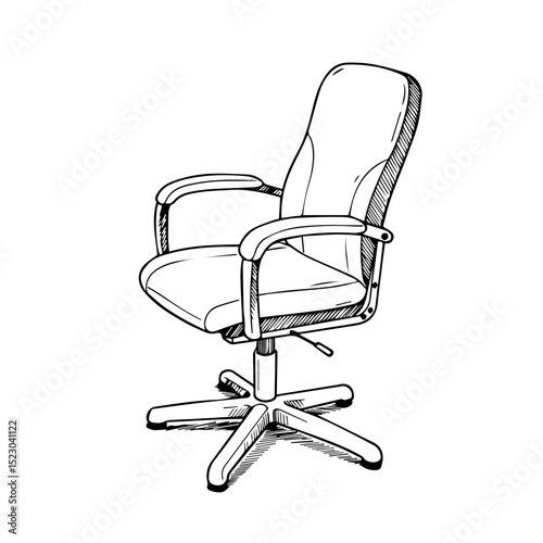 Comfortable office chair with armrests and swivel base. Ergonomic design office chair perfect for long working hours. This stylish office chair is ideal for clinics and waiting rooms.