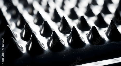 Sharp Monochrome Peaks A Patterned Surface of Repeated Triangular Protrusions