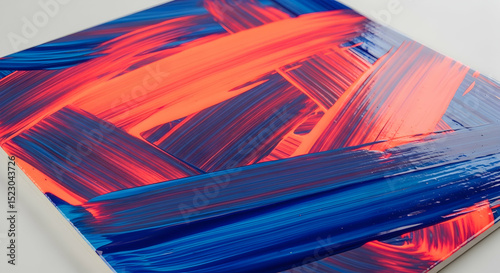 Abstract Vibrant Brushstrokes Creating Dynamic Composition For Modern Artwork