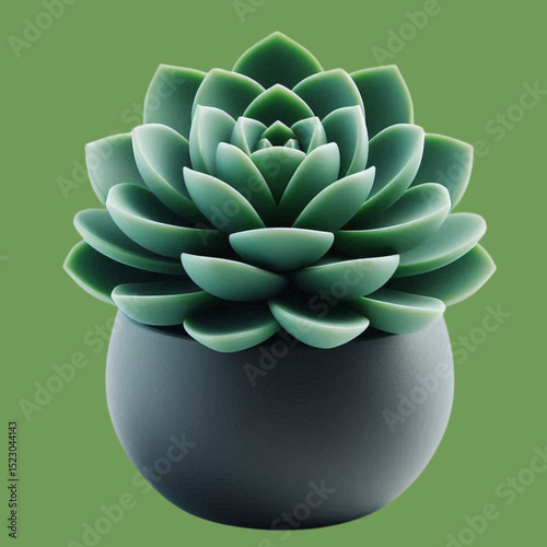 Green Succulent Plant isolated. cactus in a pot.