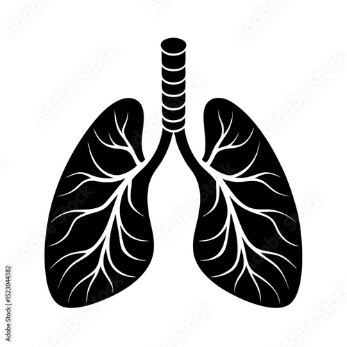 vector illustration of a trachea 