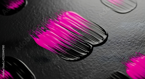 Vibrant Strokes Black And Hot Pink Paint Texture Background Abstract