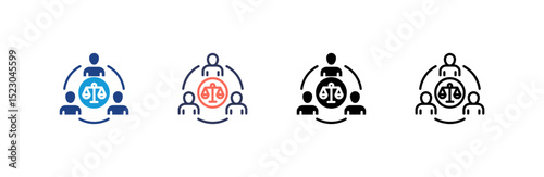 Balance icon set multiple style collection
