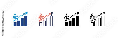 Challenge icon set multiple style collection