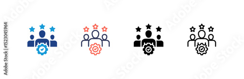 Professionalism icon set multiple style collection