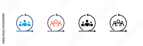 Agility icon set multiple style collection