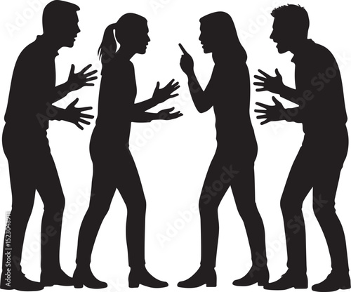 silhouettes of people