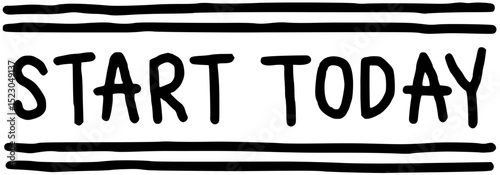 start today label(vector illustration)