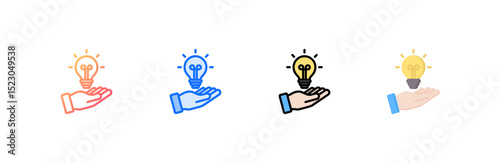 Solution icon set multiple style collection