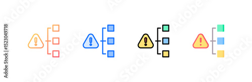 Crisis Management icon set multiple style collection