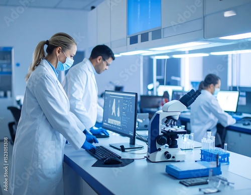 Scientists working in a lab