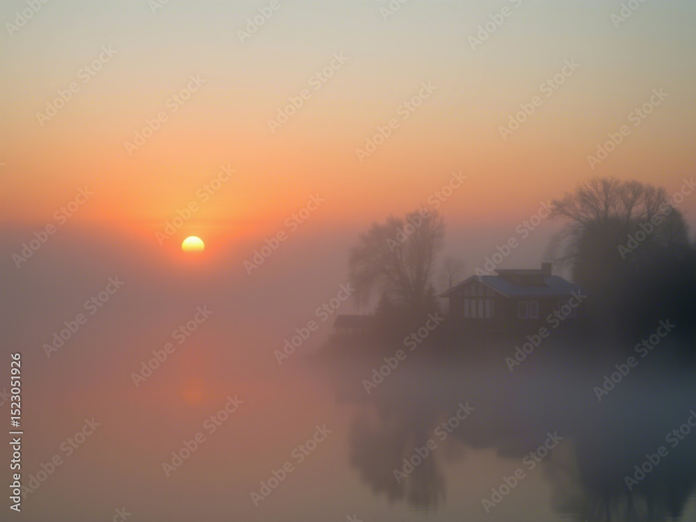 Fototapeta premium Professional photo of early morning is a new beginning, capturing the essence of the moment. Subtle artistic style