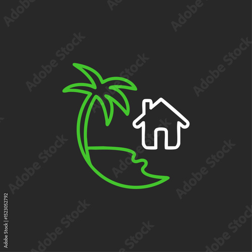 Oasis icon logo flat vector design