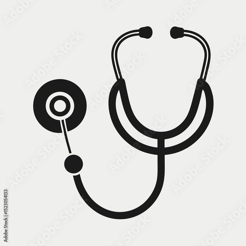 stethoscope on white background