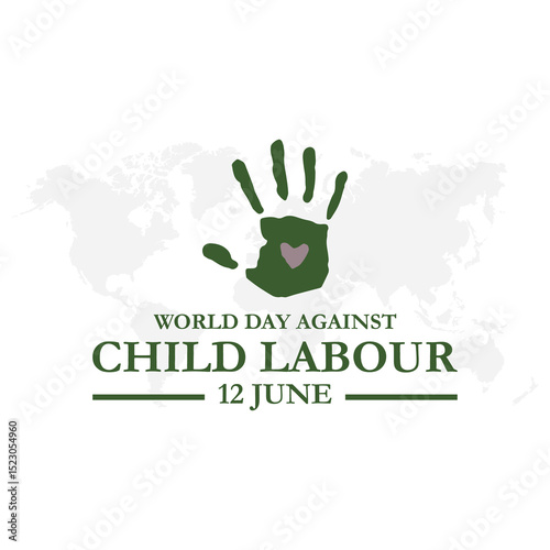 World Day Against Child Labor Concept With Child. abstract vector illustration design. World Day Against Child Labor Concept With Child. 12 June World Day Against Child Labor.