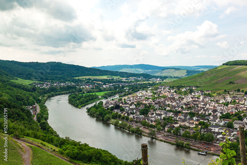 Bernkastel-Kues is a well-known winegrowing centre on the Moselle, German