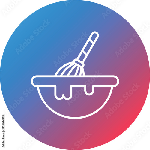 Mixing Ingredient Line Gradient Circle Background Icon