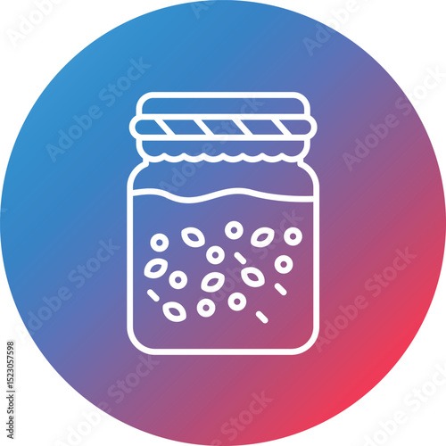 Ferment Line Gradient Circle Background Icon