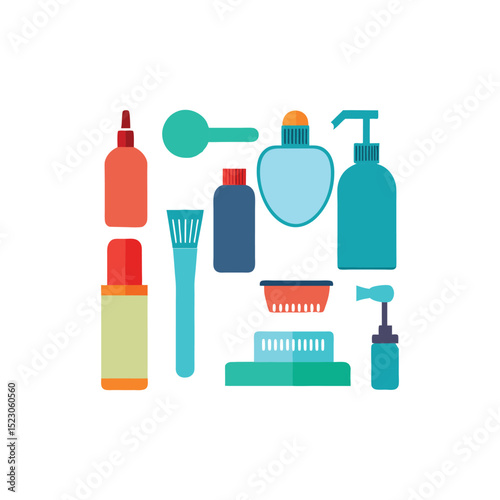 A set of cleaning item vector art illustration
