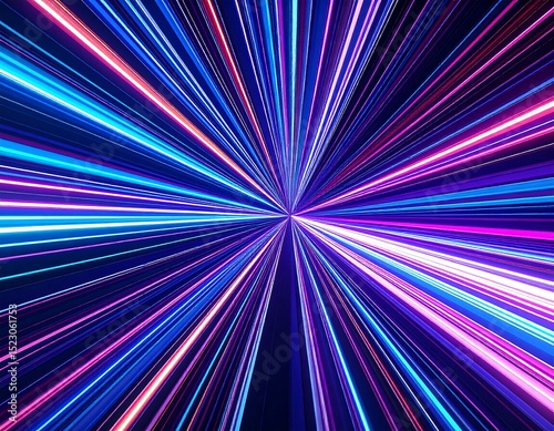 Abstract vibrant radial lines