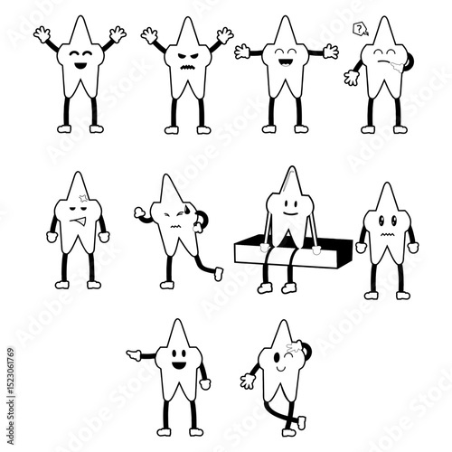 vector illustration of a group of people star