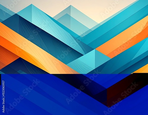 Abstract geometric mountain range