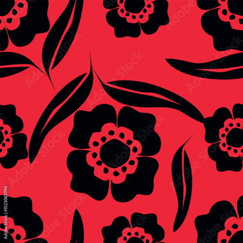 Floral pattern design, vector illustration background