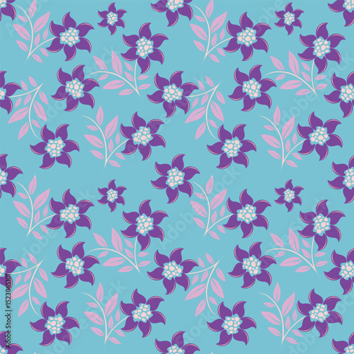 Floral pattern design, vector illustration background