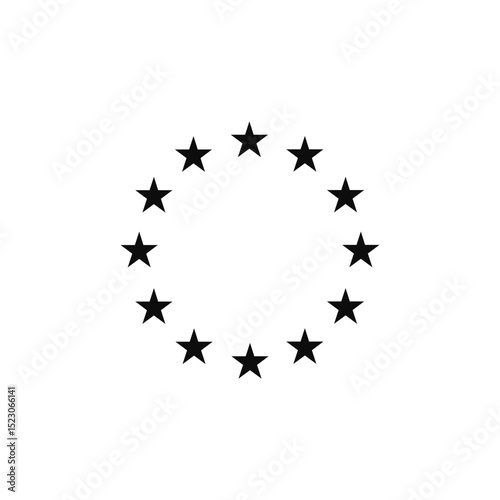  European Flag Stars Logo STAMP