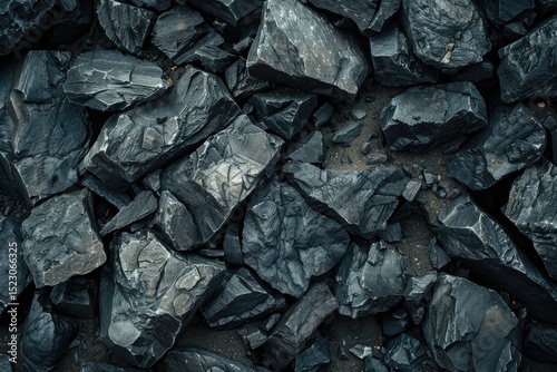 Vibrant Color Image of Dark Coal Stones Background Texture for Industrial Design