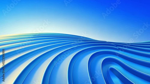 Abstract wave patterns in vibrant blue tones creating a serene and modern background for design projects