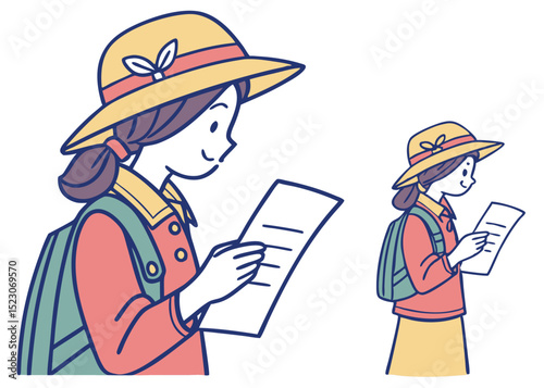 girl with a book silhouette