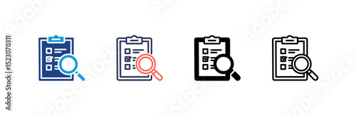 Evaluation icon set multiple style collection