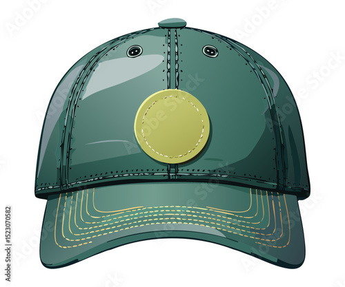 Green Baseball Cap - likely angled view