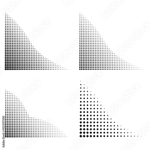 halftone dot corner border