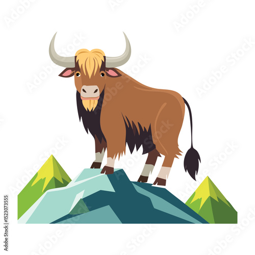 Strong Musk Ox Standing Side Profile