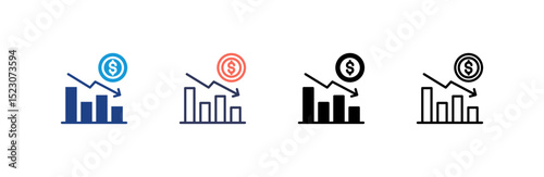 Decreasing icon set multiple style collection