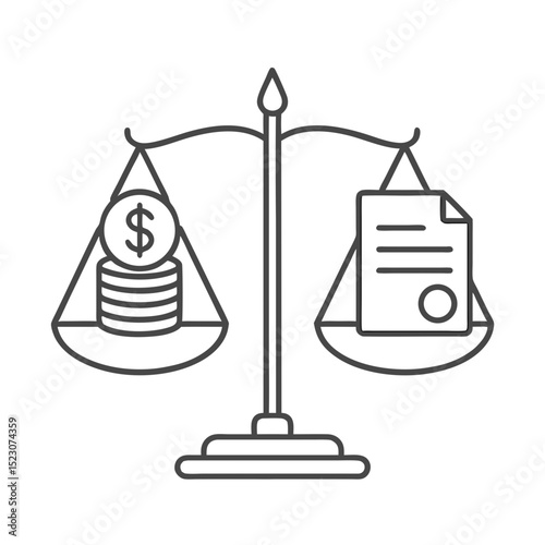 Balance of Finance Icon Vector Illustration