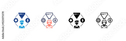 Lead icon set multiple style collection