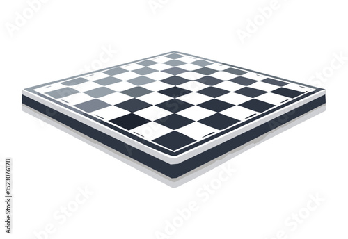 sometric Chess Board With Glossy Squares