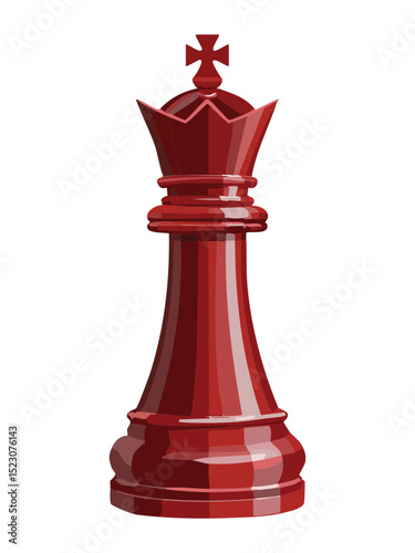 Assertive Red Queen Chess Piece Profile