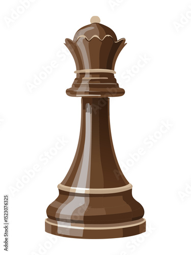 Ornate Brown Chess Queen Art
