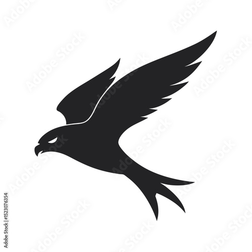 Falcon Diving Through Open Sky
