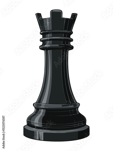 Simple Black Chess Pawn Illustration
