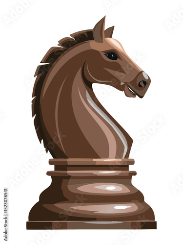 Simple Brown Chess Knight Graphic