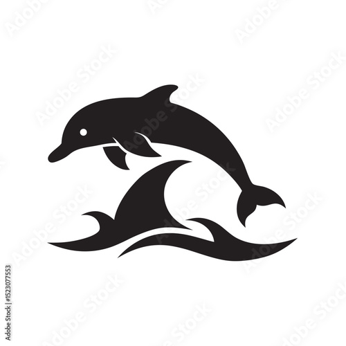 Dolphins Jumping Ocean Waves