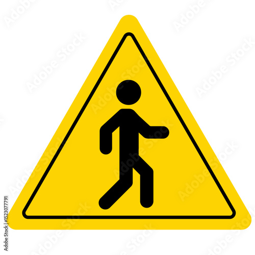 Wallpaper Mural Silhouette man walking , hazard symbol safety sign.  Torontodigital.ca