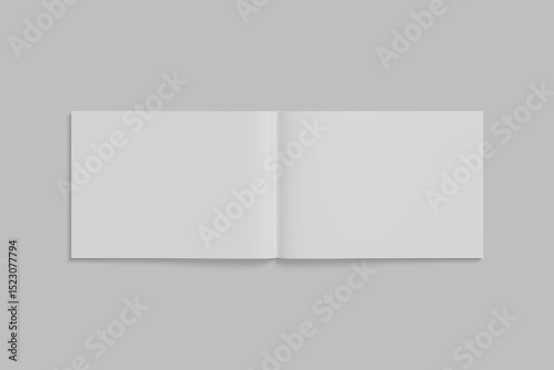 A4 photorealistic landscape brochure mockup on light grey background