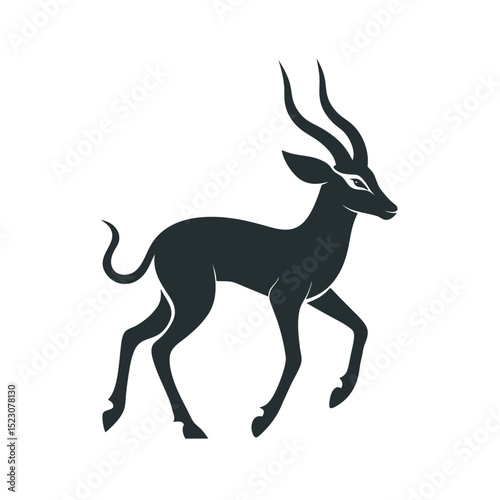 Antelope Sprinting Across Dry Plain