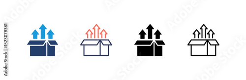 Unpacking icon set multiple style collection